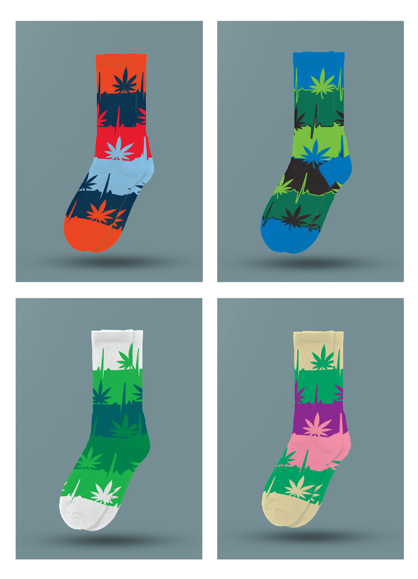 4-style Trippies Socks - M10