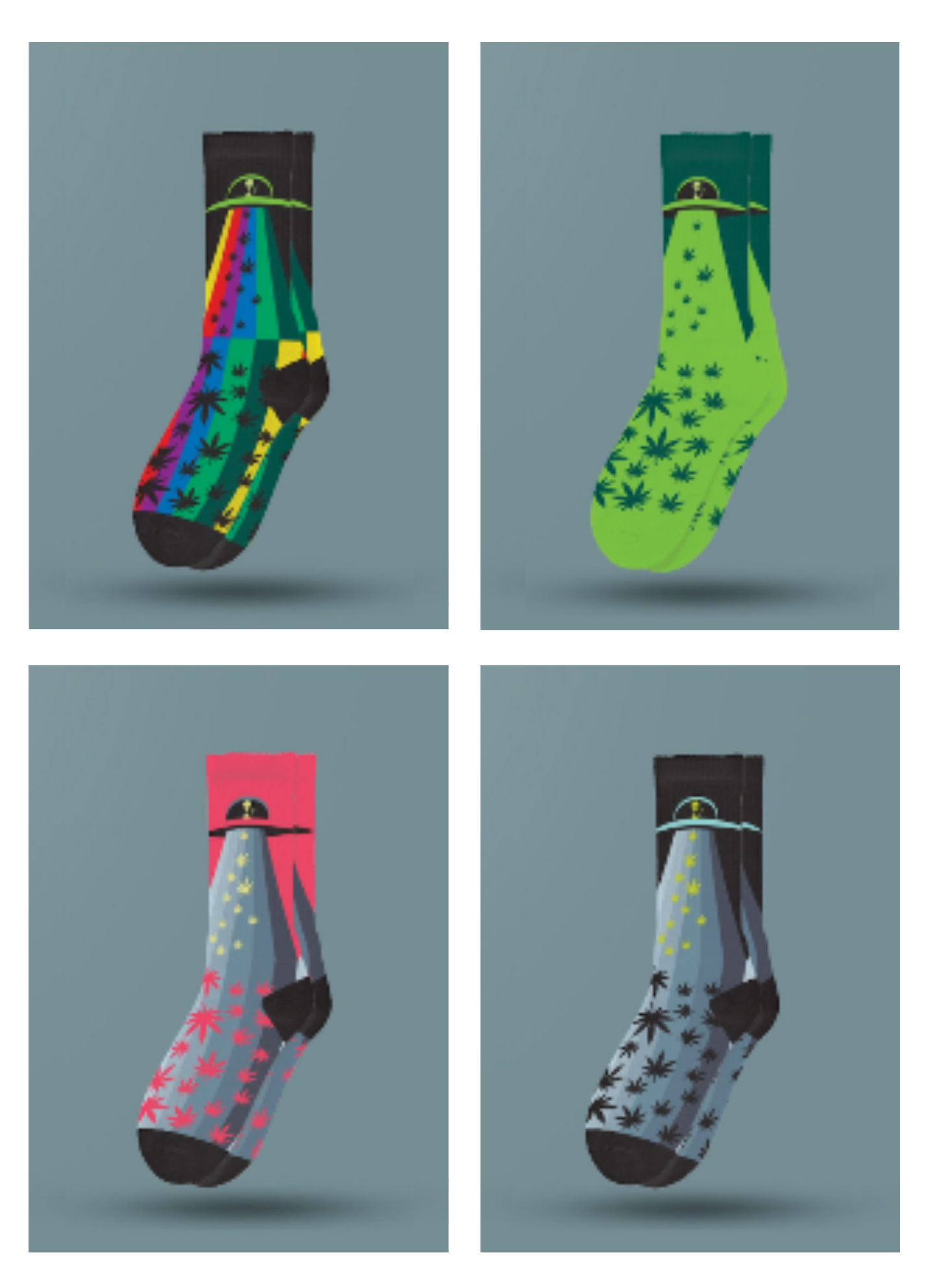 4-style Trippies Socks - M31