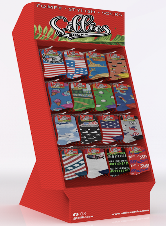 4-tier USA Cardboard Display