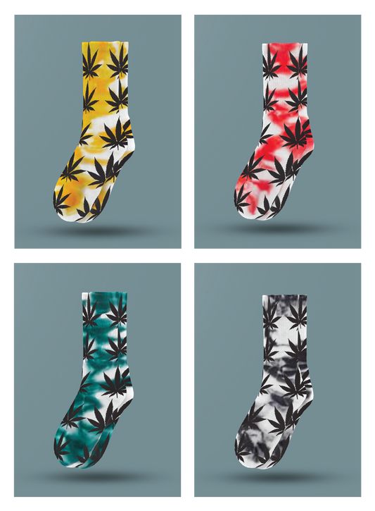 4-style Tie-dye Trippies Socks - M5