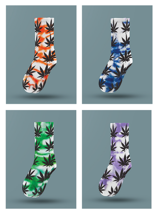4-style Tie-dye Trippies Socks - M06