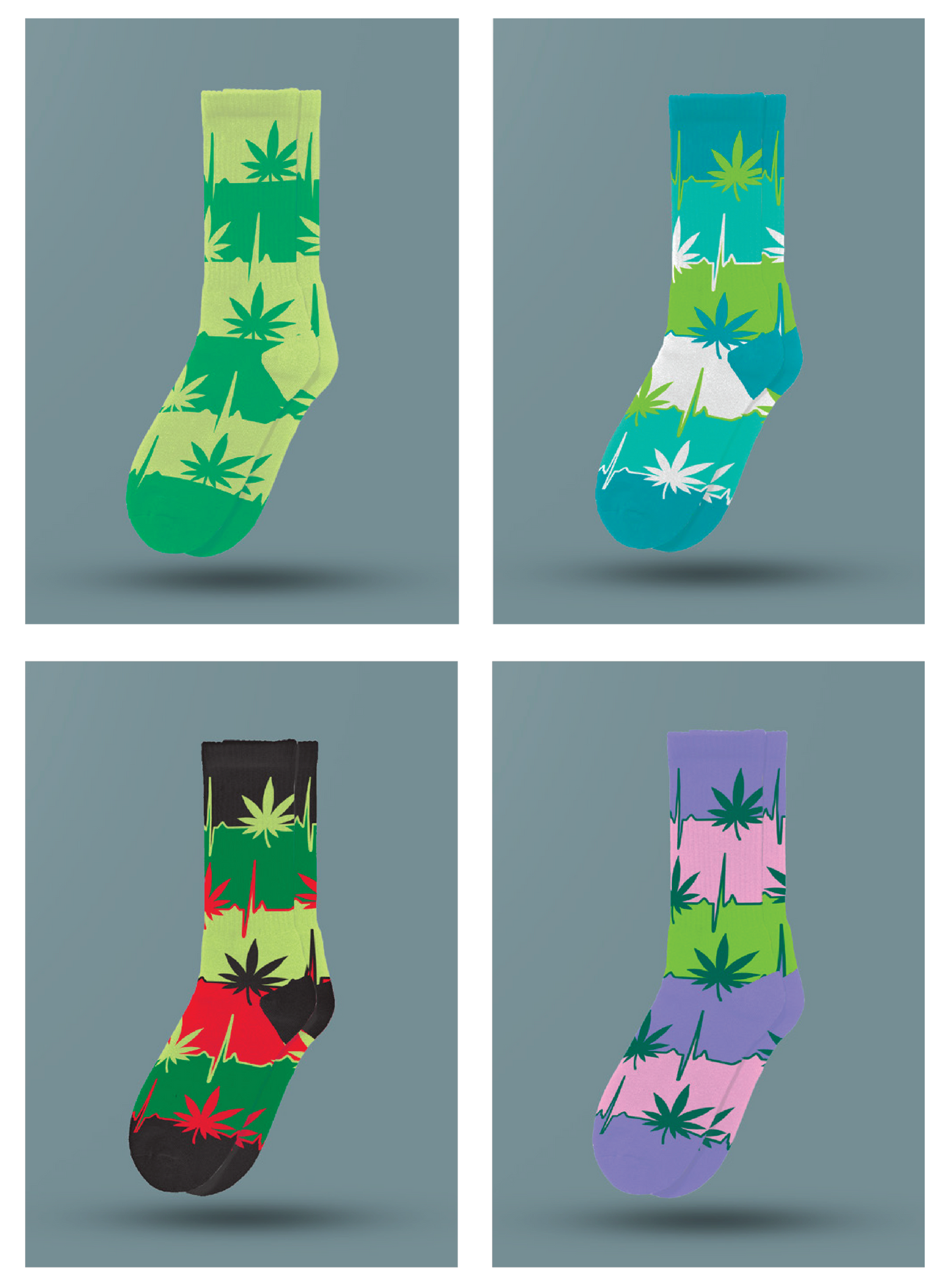 4-style Trippies Socks - M11