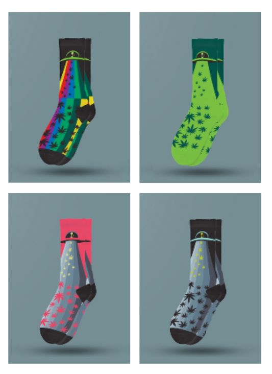 4-style Trippies Socks - M31