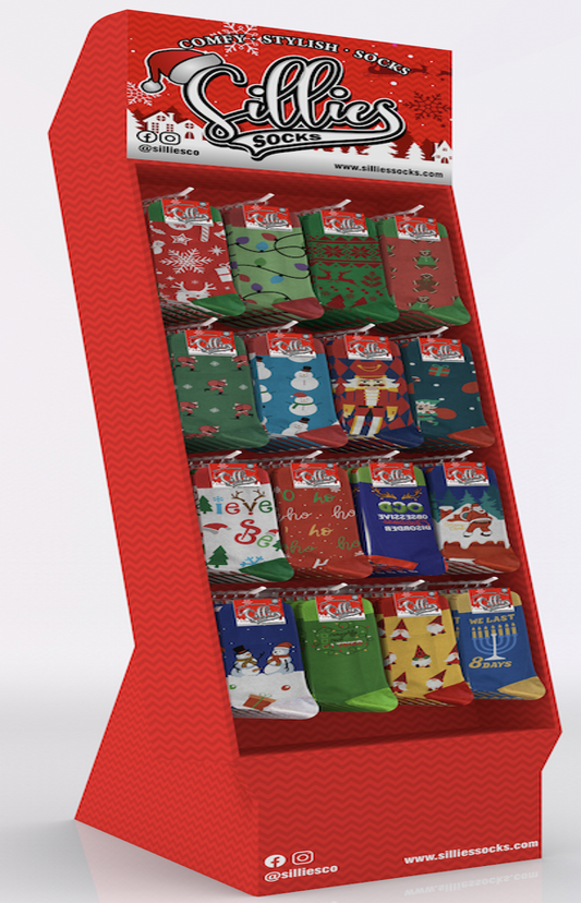 4-tier Xmas Cardboard Display